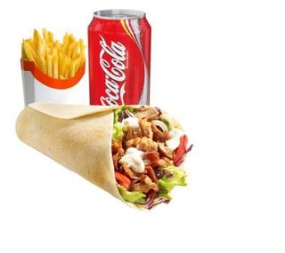 Menu Chicken Durum Kebab / Menu de Frango Durum Kebab