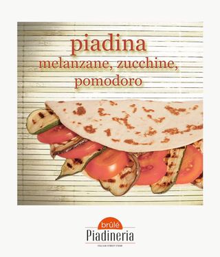 Piadina - melanzane, zucchine e pomodoro