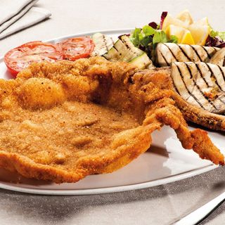 Piatto con cotoletta di pollo
