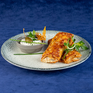 PLACINTĂ CU PUI, CIUPERCI + SOS TARTAR