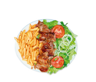 Plato de pollo y ternera