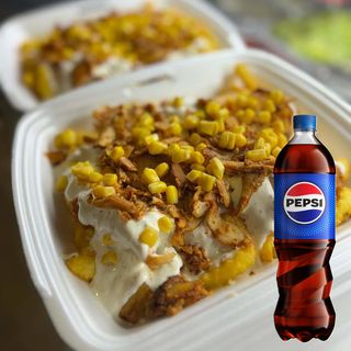 Frytki z posypką + Pepsi 0,5l