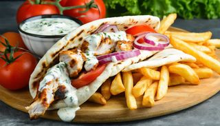 Megalo pita gyros vită și oaie