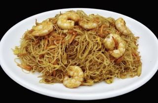 Fideos Fritos Con Gambas