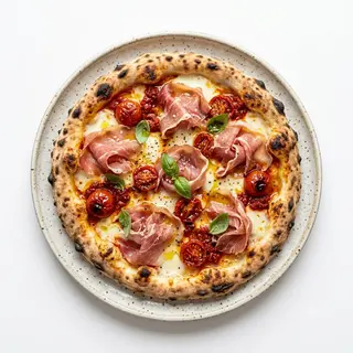 Pizza Stracciatella Di Burrata Y Speck