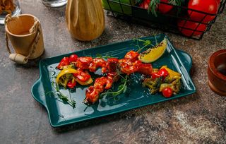 Кебаб из сёмги и тигровых креветок (260г)