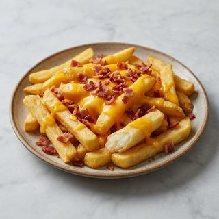 Patatine fritte + cheddar e bacon