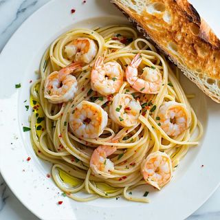 Krewetki aglio olio 8 szt.