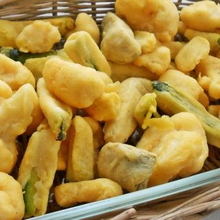 Fiori di zucca pastellati 