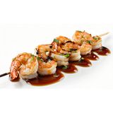 Pinchos Chinos De Gambas Con Salsa