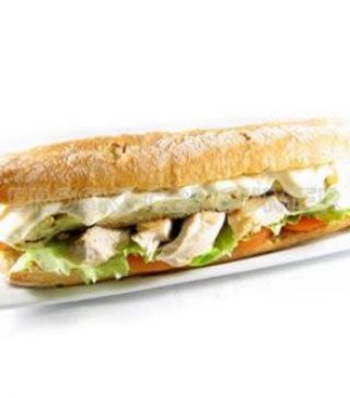Bocadillo  pollo vegetal 