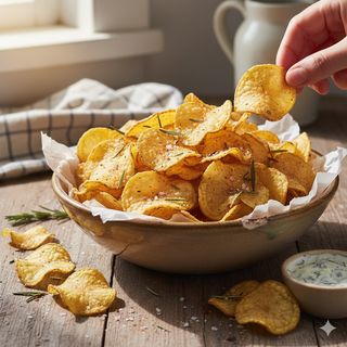 Домашен картофен чипс