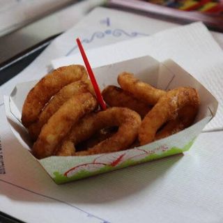 Aros De Cebolla Con Salsa Barbacoa