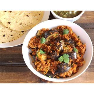 Egg Plant & Chapatis / Rice