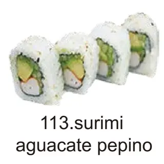113. Surimi Aguacate pepino (8 Pza.)