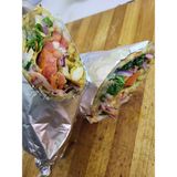 Vegetable chicken shawarma wrap