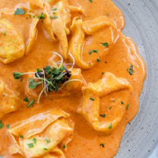 Tortelloni Gigante Con Gambas Y Vieiras