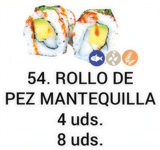 50. Rollo De Pez Mantequilla (8 Uds.)