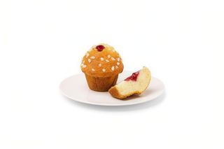 Muffin limone con ripieno al lampone