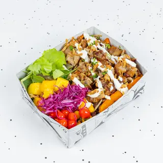 Chicken Kebab Over Sweet Potato