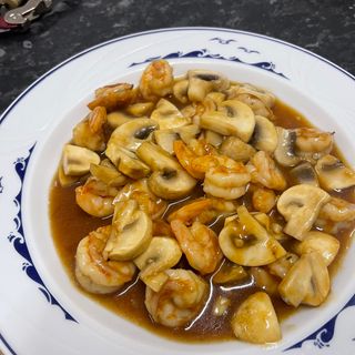 Gambas Con Champiñones