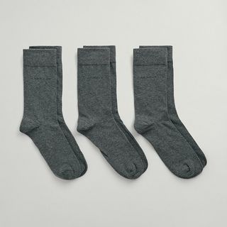 Paquete De Tres Pares De Calcetines De Algodón Suave - Charcoal Melange