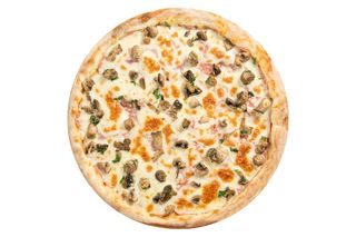 Gemeni Pizza Prosciutto Funghi Mare