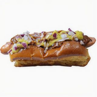 Perrito travieso de carne