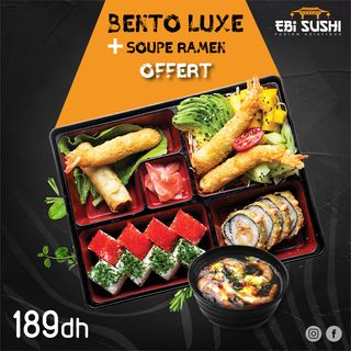 Formule bento luxe + soupe ramen 