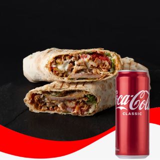 დიდი შაურმა + კოკა-კოლა კლასიკი ქილის - 0,33ლ