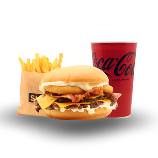 BACON SMOKE SBERLA + PATATINE E BIBITA