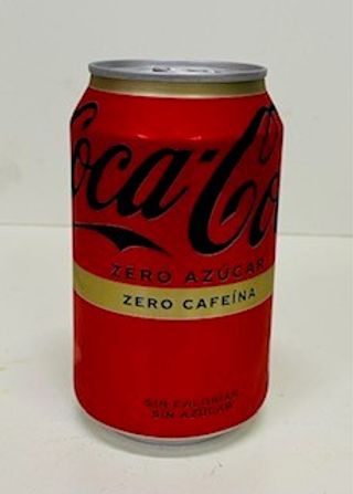 Bote de Coca Cola zero sin cafeína