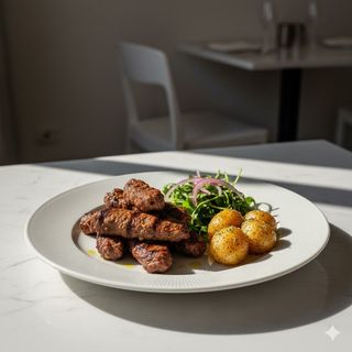 Arrosticini con contorno