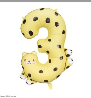 Cyferka 3 z helem dla DZIECI