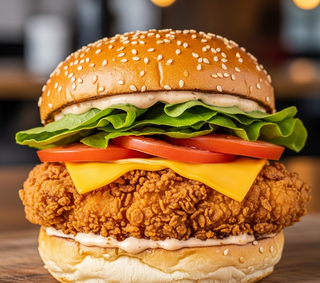 Crispy chicken burger