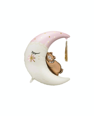 BALON Księżyc ze śpiącym misiem