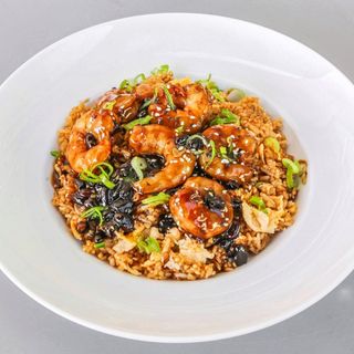 Wok de Arroz com Camarão
