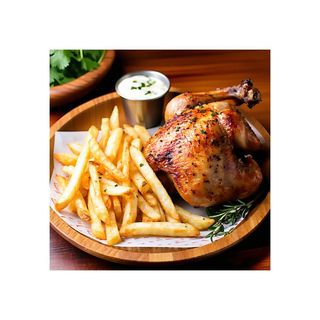 Full chicken with chips