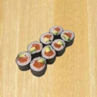Hosomaki Abacate Coberto de Salmão