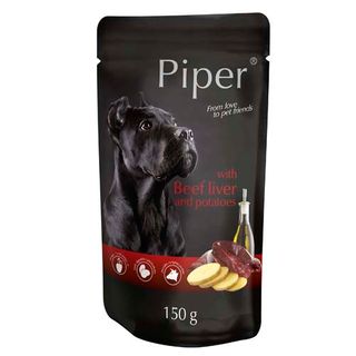 Mancare pentru caini Piper, Adult, 150 g, Aroma de vita