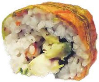 Uramaki courgette flower roll