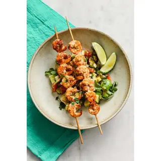 Grilled Prawns With Avocado Salsa