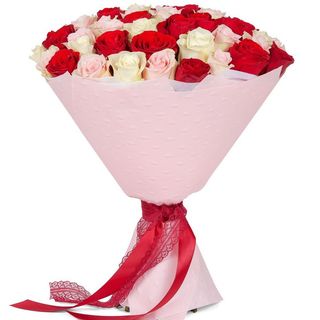 Buchet cu 51 trandafiri mixt „Echilibrul Inimii”