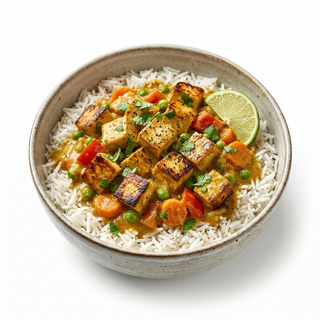 Orez cu tofu și curry