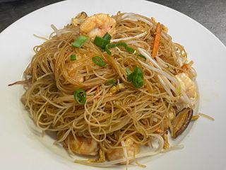 Fideos Fritos Con Gambas