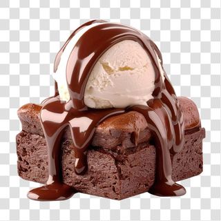 Brownie con helado