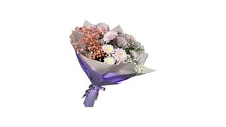 ქრიზანთემების იასამნიფერი თაიგული