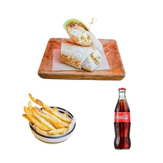 Combo Wrap pollo fritto + french fries + bevanda