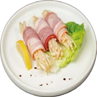 150. Rollitos de Bacon con Flammulina Enoki