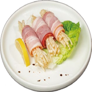 150. Rollitos de Bacon con Flammulina Enoki